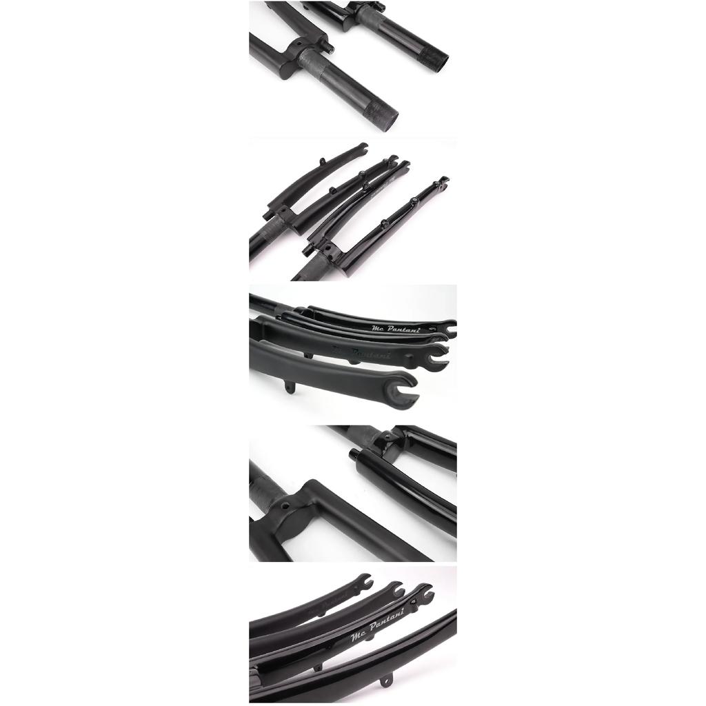 RIRO Folding Bicycle Fork For Brompton 16‘’ 355 1 1/4 1 3/8 Folding Bike Front Fork Carbon Fiber Bike Rigid Fork