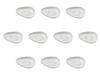 Set of 10 Asian Kohiki Triangular Small x x 2 Setomonohonpo Plates, [10.5 8.5 cm]