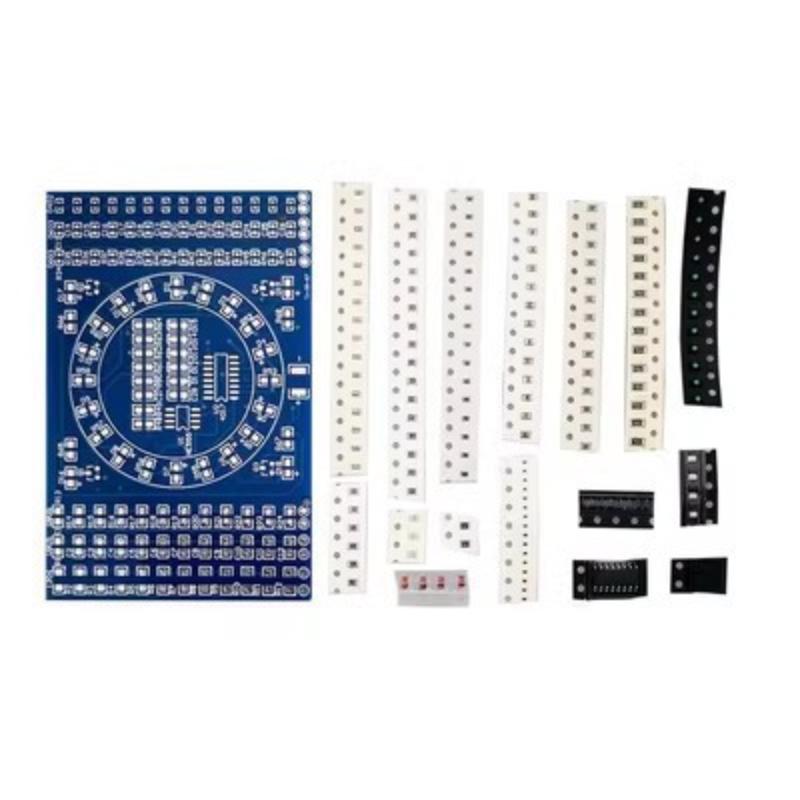 1 Set Funny Skill Training Electronic Suit Cd4017 Rotating Led Smd Ne555 Soldering Practice Board Diy Kit