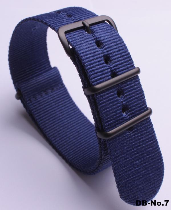 Black Nylon & Canvas Watch Strap with Vacuum-Plated Buckle