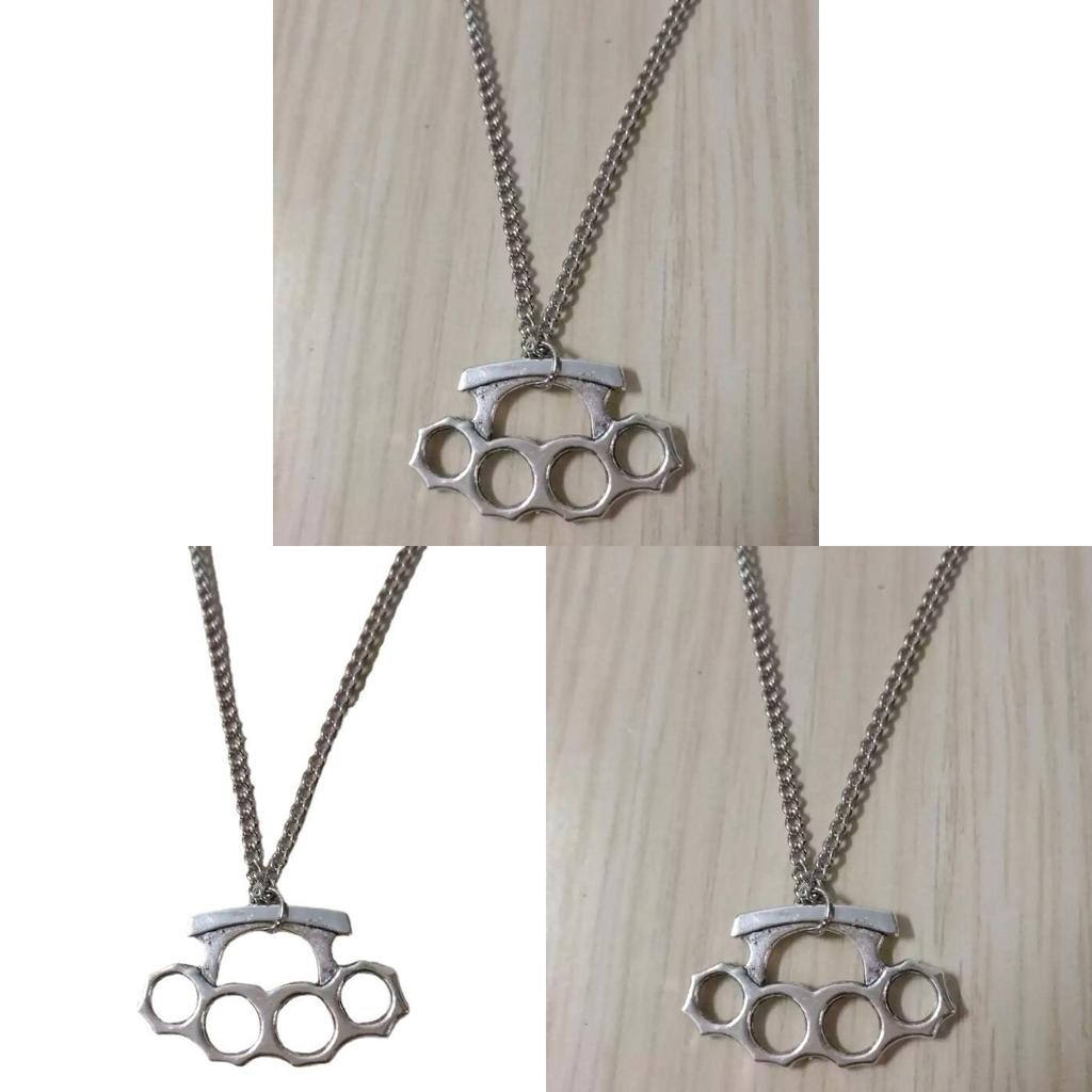 Geometric Alloy Pendant Necklace For Men Women With Cross Chain Metal Fashion Jewelry