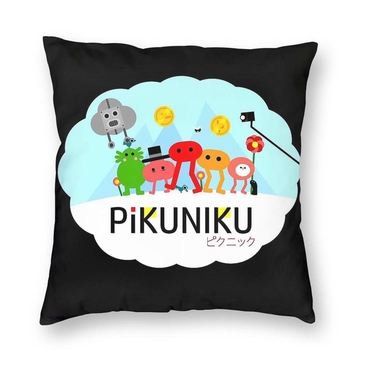 

Pikuniku Piku Niku Square Pillowcase Polyester Linen Velvet Pattern Zip Decorative Pillow Case Bed Cushion Cover 12x12Inch