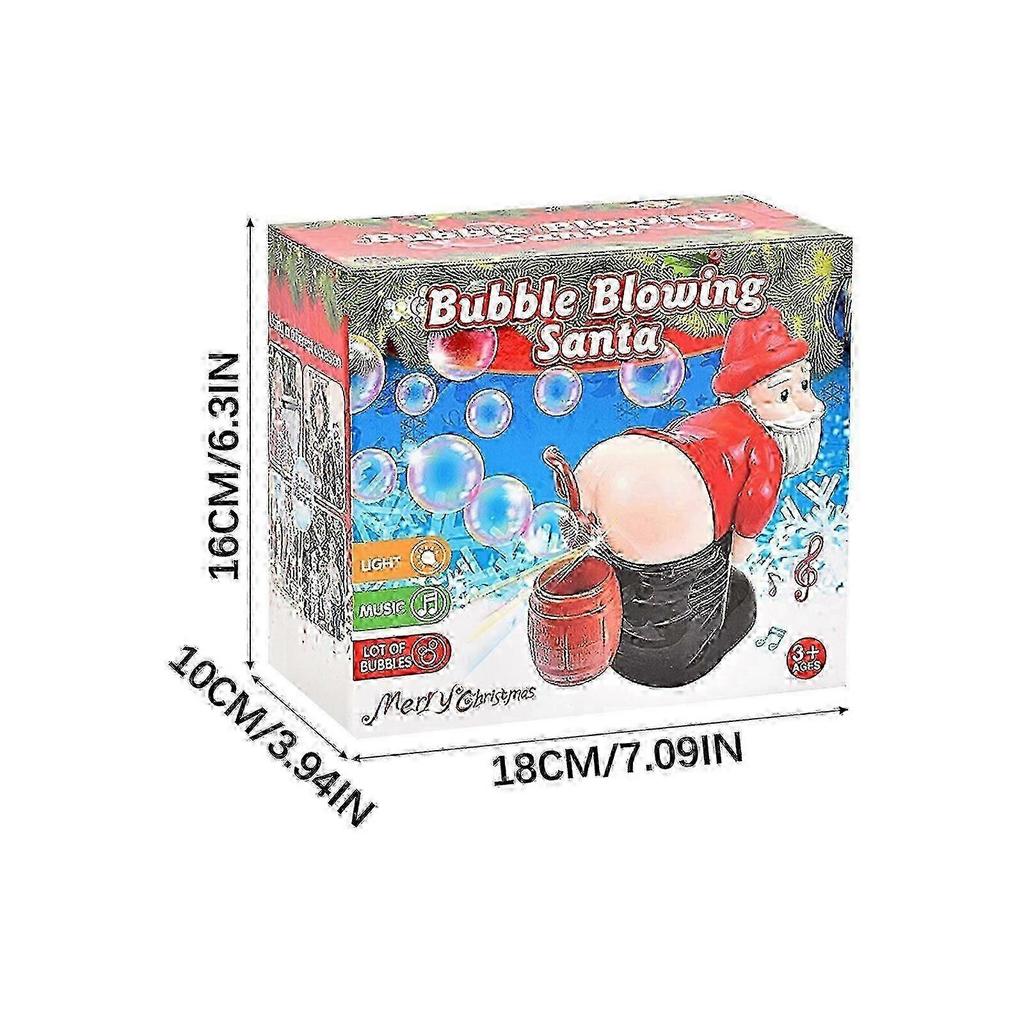 Christmas Bubble Machine with Lights & Music, Santa Claus Bubble Toy with 60ml Bubble Solution - DSW