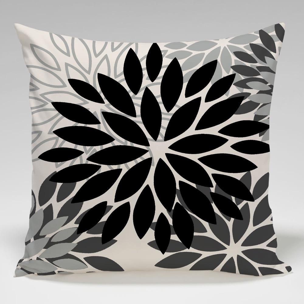 Geometric Color Flower Pillow Cover Polyester Fabric Modern Decor For Living Room