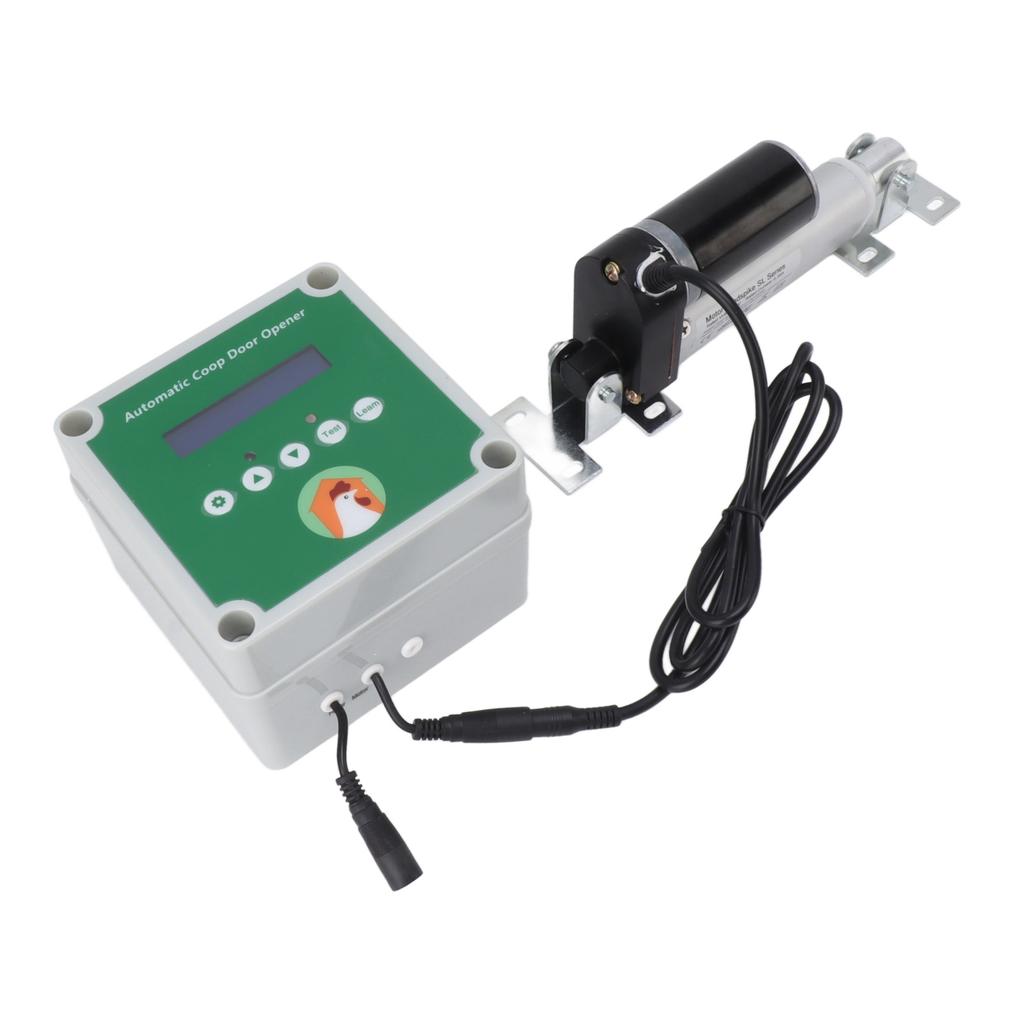 Automatic Chicken Coop Opener Linear Actuators Electric Poultry House Door Motor Kit with Light Sensor Remote Control 100-240V
