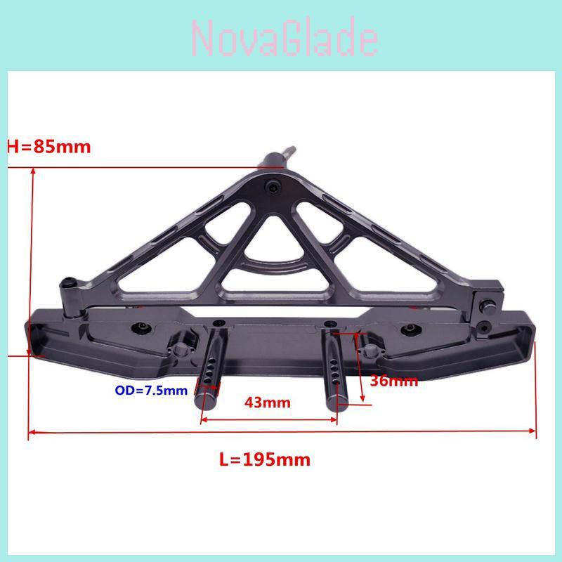 Premium Cnc Machined Black Aluminum Front Rear Bumper For Axial Scx10 Rc Truck