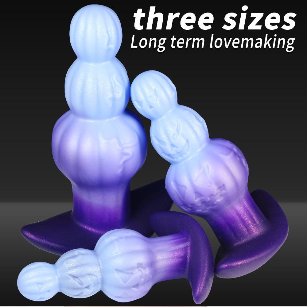 Wide Head Anal Plug Ergonomic Silicone Backdoor Training Tool Daily Private Use