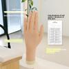 Novice Bendable Nail Simulation Practice Hand Silicone Nails Art Training Fake Hands Nail Plate Display Rack Soft