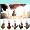 Cartoon Christmas Chicken Keychain Key Ring Pendant Acrylic Car Backpack Accessory Birthday Gift