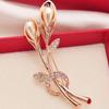 Rose Flower Brooches Rhinestone Brooch for Women Suit Pins Fashion Clothing Wedding Jewelry Accesorios Mujer Gifts