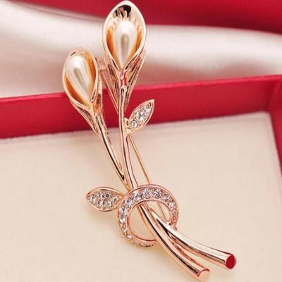 Rose Flower Brooches Rhinestone Brooch for Women Suit Pins Fashion Clothing Wedding Jewelry Accesorios Mujer Gifts