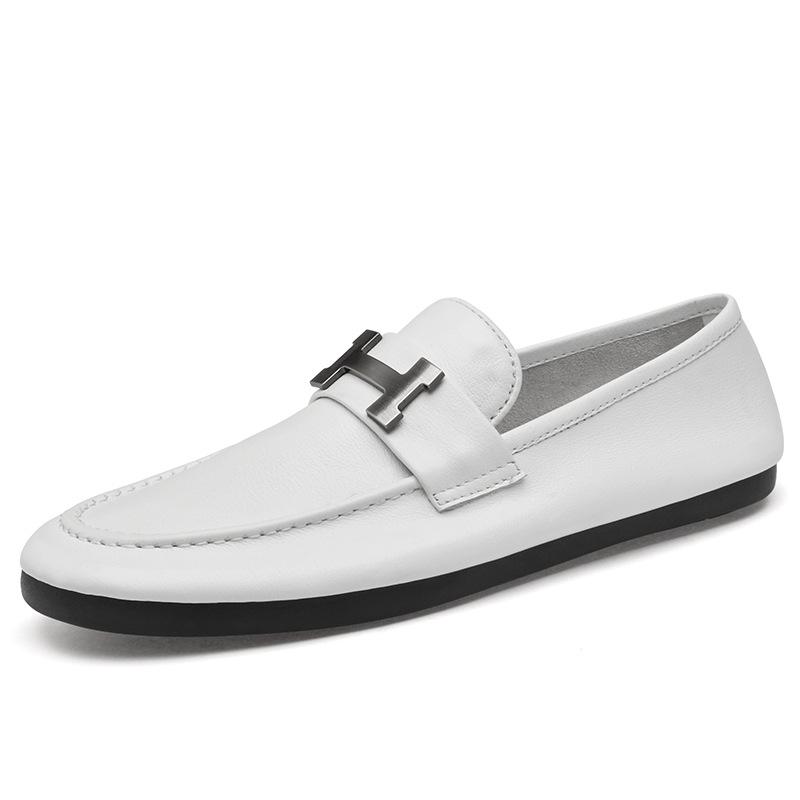 Small Leather Shoes Spring and Autumn Leather Shoes Low-top Lazy Shoes Doudou Shoes