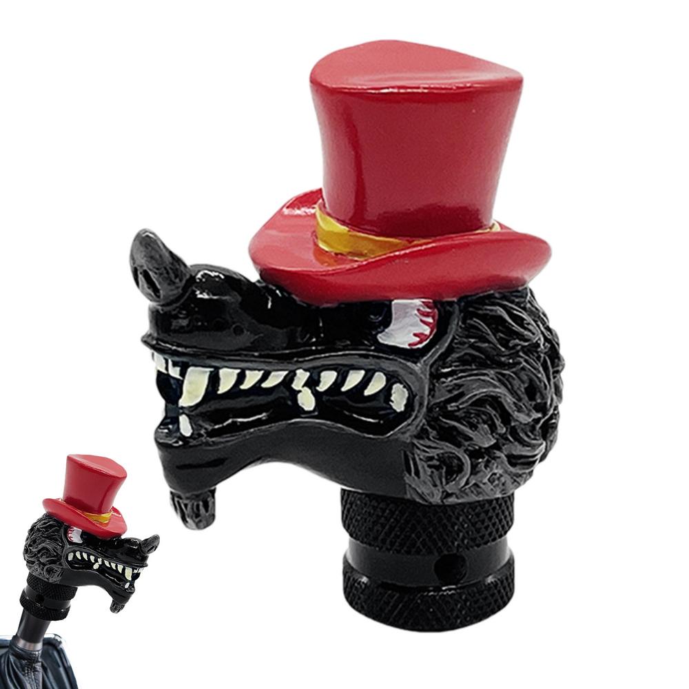 Gear Shift Knobs Acrylic Alloy Wolf Shape Cars Shifter Knob Ergonomic Decorative Sturdy Gear Shift Accessories For Car Auto