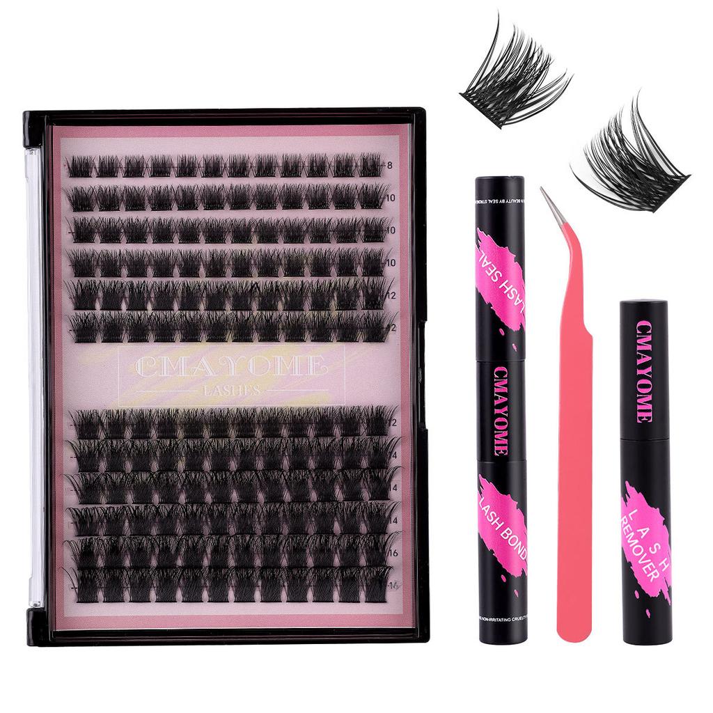 Natural Thick C-Song Single Cluster False Eyelashes 8-16Mm Daily Diy Segmented Simulated Eyelashes
