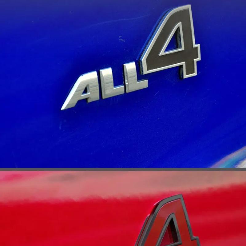 AQXYWQOL Badge de porte avec Logo ALL4 en métal 3D, autocollant d'emblème de garde-boue, autocollants de voiture compatibles avec Cooper R61 F60 Countryman Paceman Couleur constante, ne se fanent pas