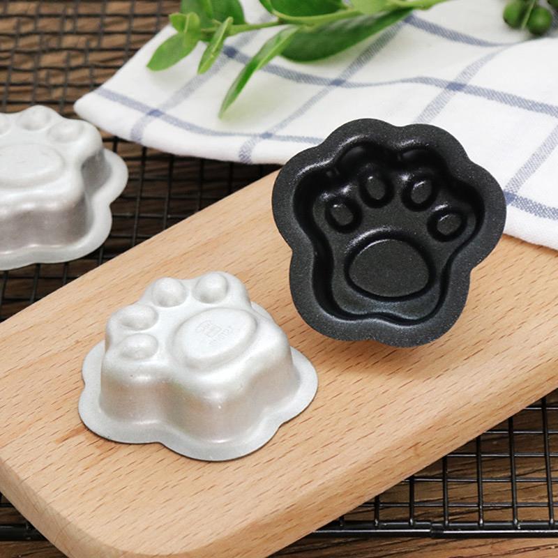 Cat Paw Cake Mold, Non-stick Aluminum Mini Cake Pan, Baking Tool, Household Kitchen Accessory, Easy-to-unmold Mold