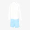 Arena Men S Wavy Regular Fit Zip Up raSh Guard Set  A6bm1pc01 Wht 