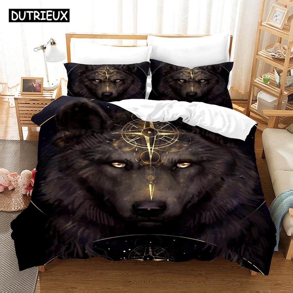 3D Wolf Bedding Sets Duvet Cover Set With Pillowcase Twin Full Queen King Bedclothes Bed Linen