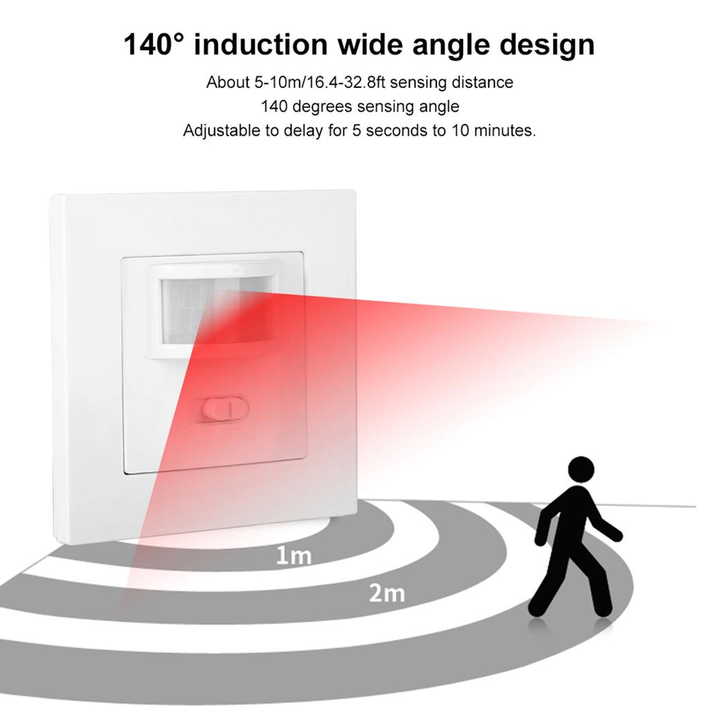 110‑240V 86‑Type High Power Infrared PIR Motion Inductive Wall Smart Switch