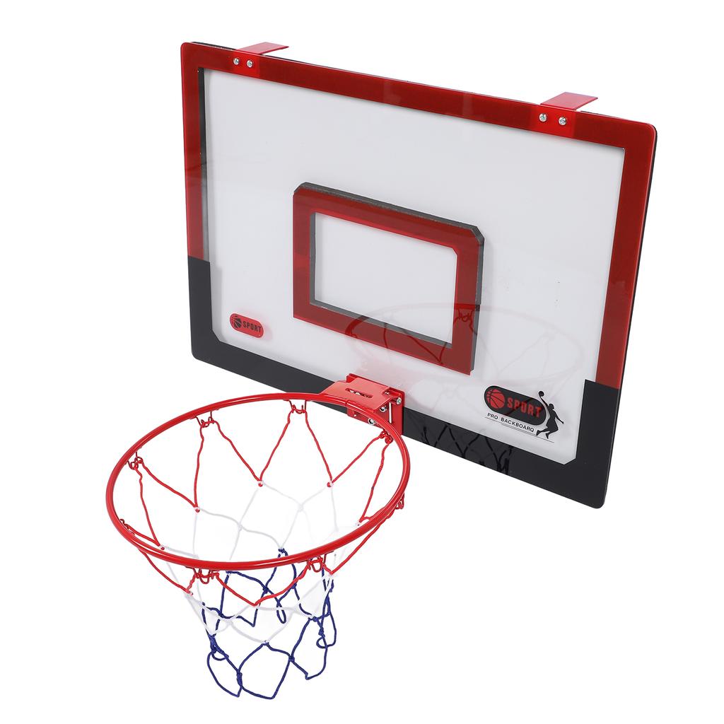 Indoor Basketball Hoop Set for Kids with Complete Accessories Foldable Hanging Spring Frame Wall Mou