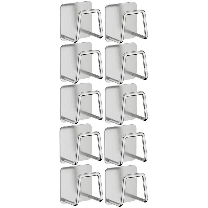 Kitchen Sponge Holder Self Adhesive Sink Rag Drain Drying Rack Wall Hooks Wire Ball Organizer Bathroom Storage Home Organizer