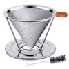 Honeycombed Stainless Steel Coffee Filter Reusable Pour Over Dripper Cone Filter