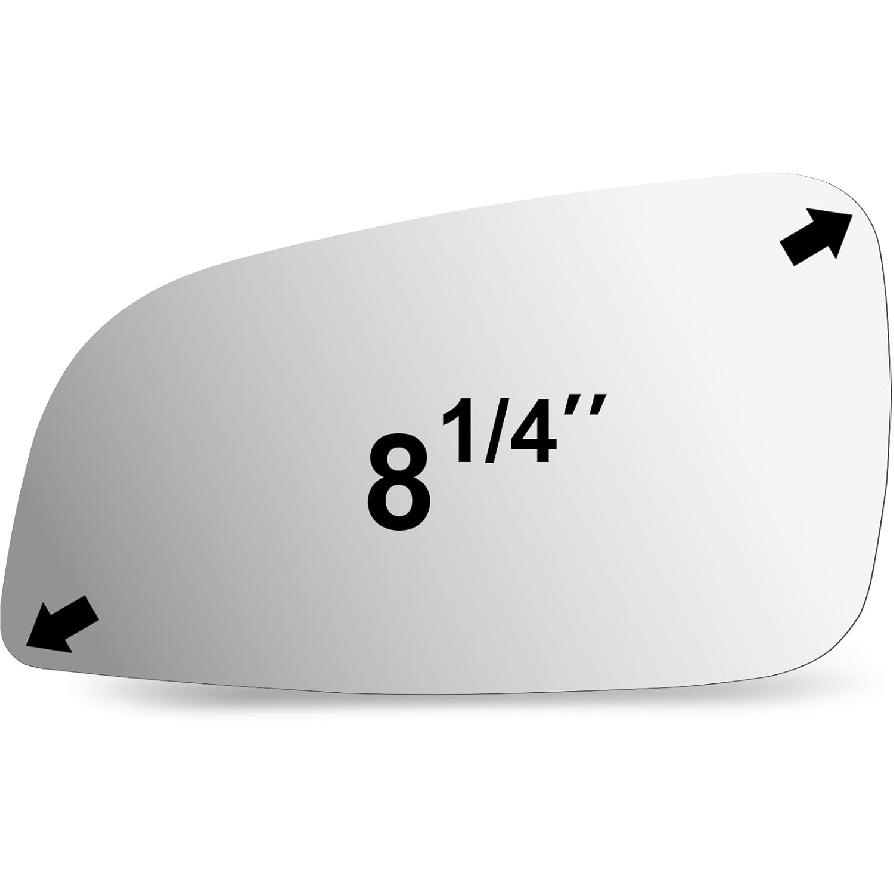 NEYASU Mirror Glass Driver Left Side fit for 2007 2008 2009 Saturn Aura 2008 2009 2011 2012 Chevy Malibu LS LT Flat Glass Replacement with Adhesives