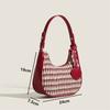 Feminino Nova Moda Bolsas de Axila Vermelho Textura de Alta Qualidade Bolsas de Ombro Nicho Tecido Bolsas Clutch Luxo Casamento Noiva Bolsas de Mão