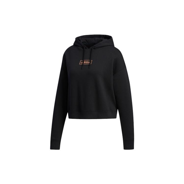 (WMNS) adidas neo C+ Fleece Hdy Sports Pullover Black Women s FP7422 XL
