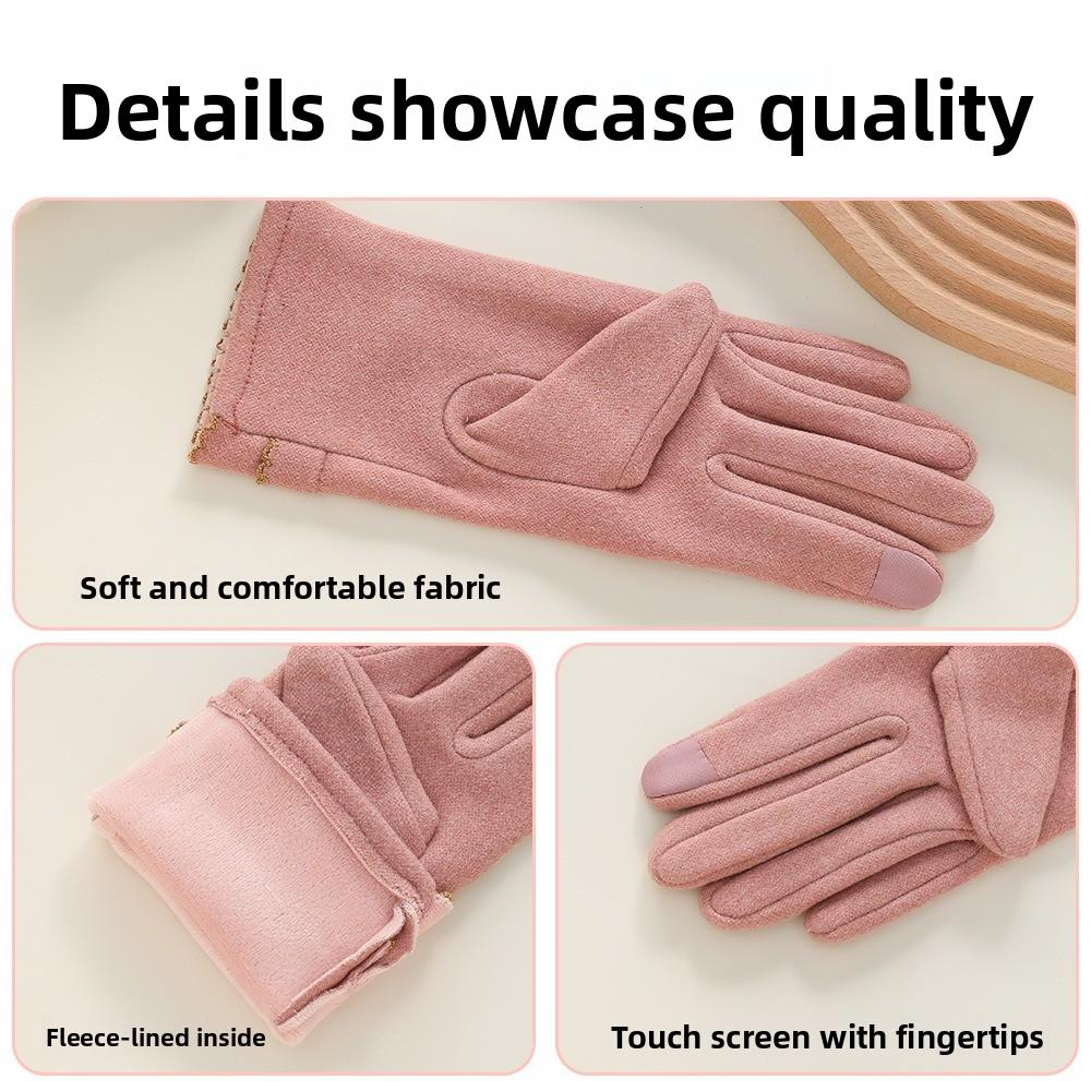 Touchable Screen Winter Gloves Plush Skiing Gloves Touch Screen Gloves  for Outdoor Cycling Skiing