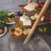 ZISIZ Foldable Paulownia Wood Serving Tray