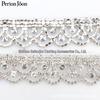 Bordo in Pizzo con Strass Premium per Abiti da Sposa Fai-da-Te, Scarpe, Borse e Decorazione