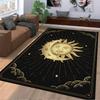 Gold Moon and Sun Pattern Rug, Dreamy Style Suitable for Use As an Anti-slip Game Mat for Living Room and Bedroom Sofas