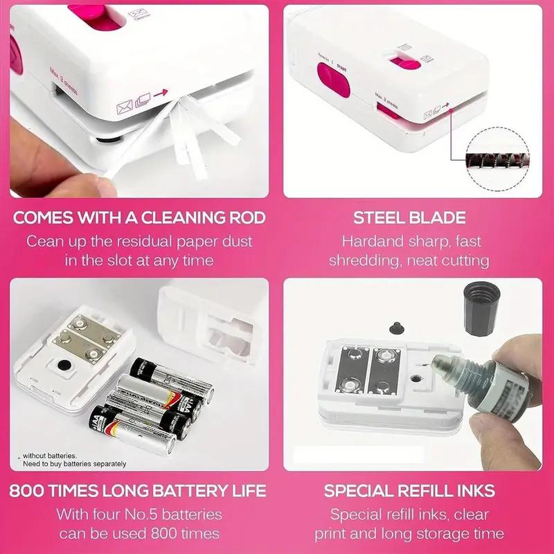 

Компактный портативный шредер для бумаги формата A4 и A6 - Идеален для офиса, преподавания и домашнего использования - Компактный дизайн с не United States