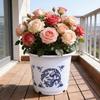 Maceta de Plástico Engrosada Transpirable para Arándanos Rosas Hortensias Duradera Resistente a los Rayos UV Macetas para Principiantes