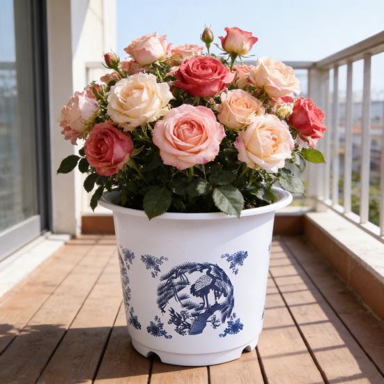 Maceta de Plástico Engrosada Transpirable para Arándanos Rosas Hortensias Duradera Resistente a los Rayos UV Macetas para Principiantes
