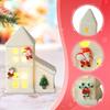 Ceramic Christmas Village House White LED Warm Lights for Party Table Winter