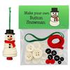 DIY Button Snowman Ornament Kit Reusable Fun Christmas Button Making Set Small Xmas Hanging Ornament for Holiday Stocking Filler