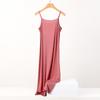 Women's Fashion Summer Spring Solid Color Print Sleeveless Suspenders Loose Waistline Casual Dresses