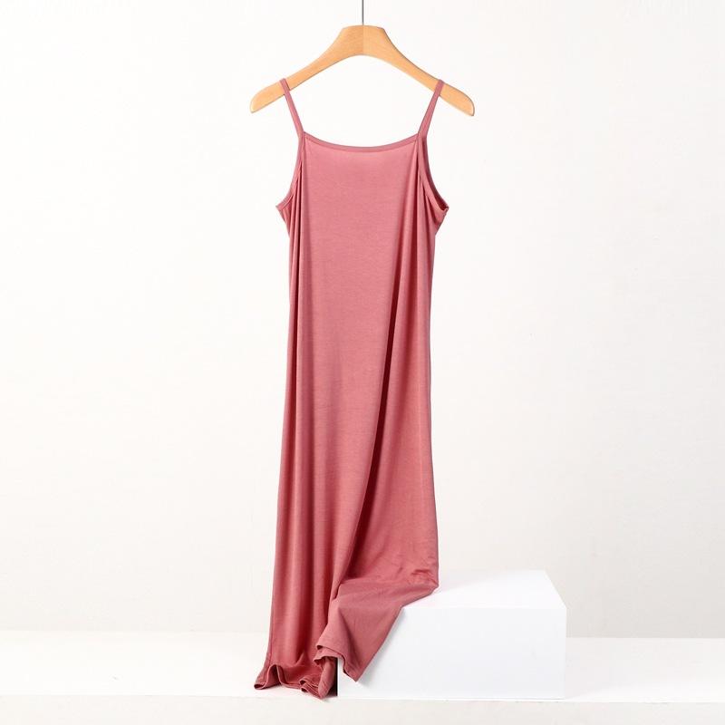 Women's Fashion Summer Spring Solid Color Print Sleeveless Suspenders Loose Waistline Casual Dresses
