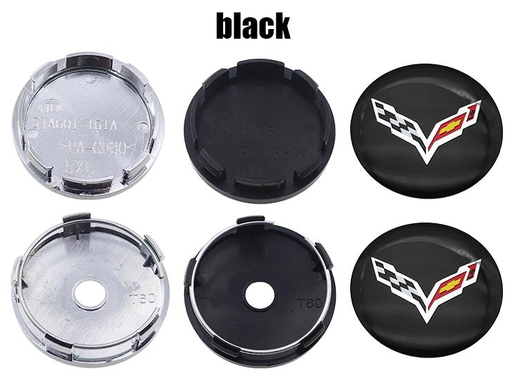 

4pcs 56mm 60mm Chevrolet logo car emblem Wheel Center Hub Cap auto Rim refit dust-proof badge covers sticker styling accessories 60mm silver cap