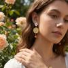 Painting Enamel Flower Dangle Earrings Creative Bohemian Dangle Earring  Party