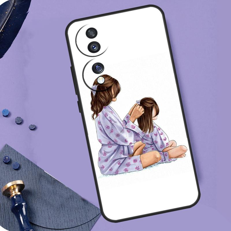 Mom and Daughter Phone Case For Honor 90 Lite 70 50 Magic 5 6 Pro X6 X7 X8 X9 X6a X7a X8a X9a X9b X8b Cover