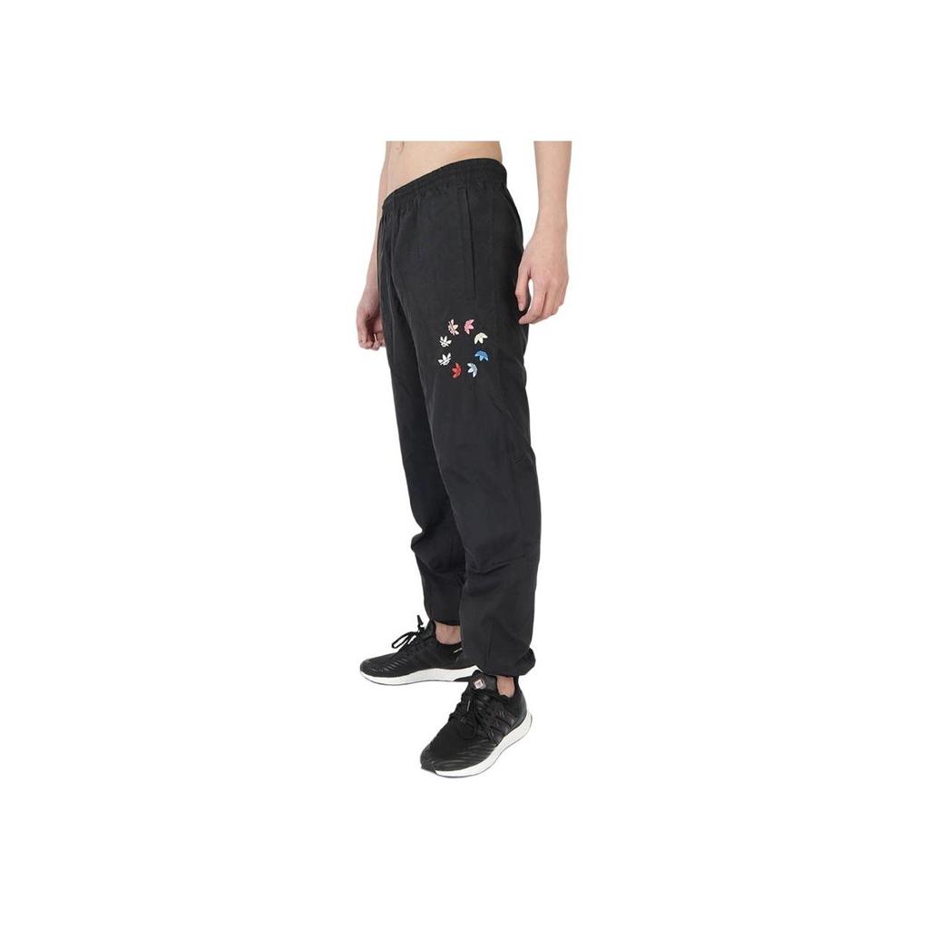 Adidas Originals Trefoil Solid Color Logo Embroidered Joggers Men Bottoms Black H37738