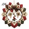 Fabric Scrap Garland Project DIY Patchwork Crafting Kit, Retro Floral Set with Bells Supplies And Simulated Flowers, Pastoral Style Wall Hanging