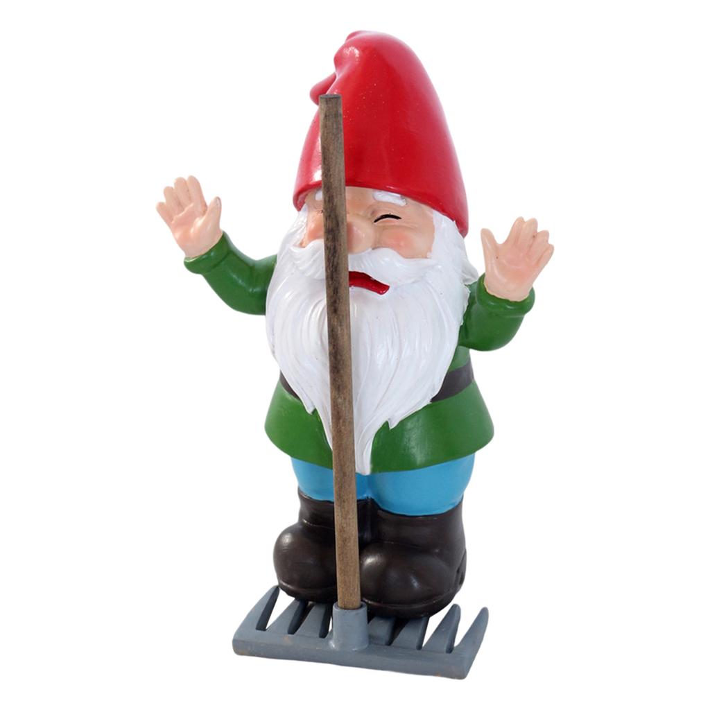 Funny Gnome Sculpture Multi Purpose Mini Dwarf Statue Non-Fading Pot Edge Hanging Decor for Garden Planter Edge& Balcony Railing