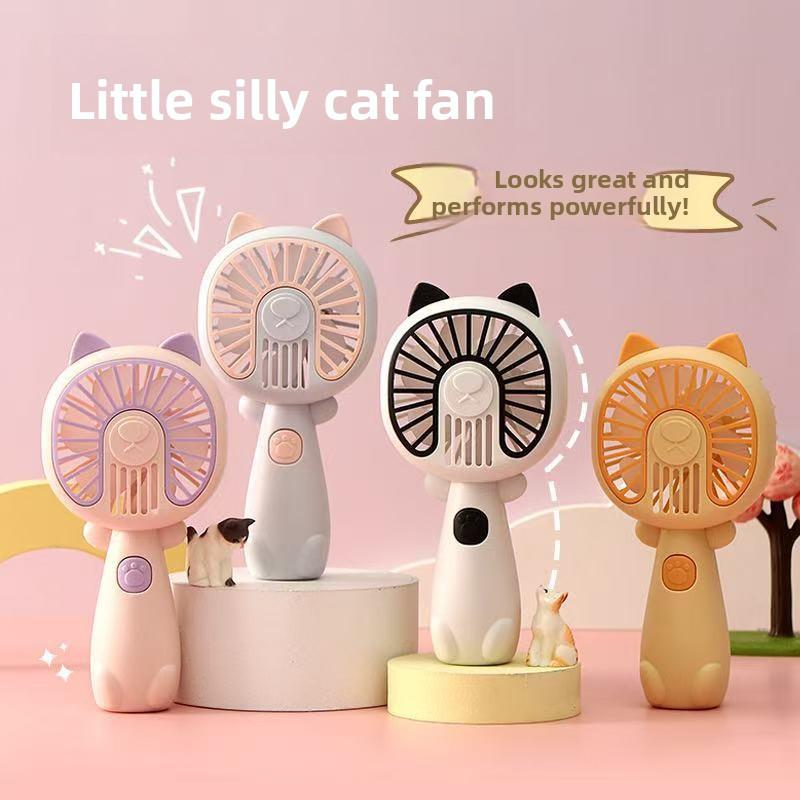 New Cartoon Mini Fan - Summer Outdoor Portable USB Charging Fan - Student Dormitory Desktop Fan