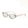 2025 new sunglasses Elliptical cat eye black sunglasses for women retro and trendy European and American bloggers,