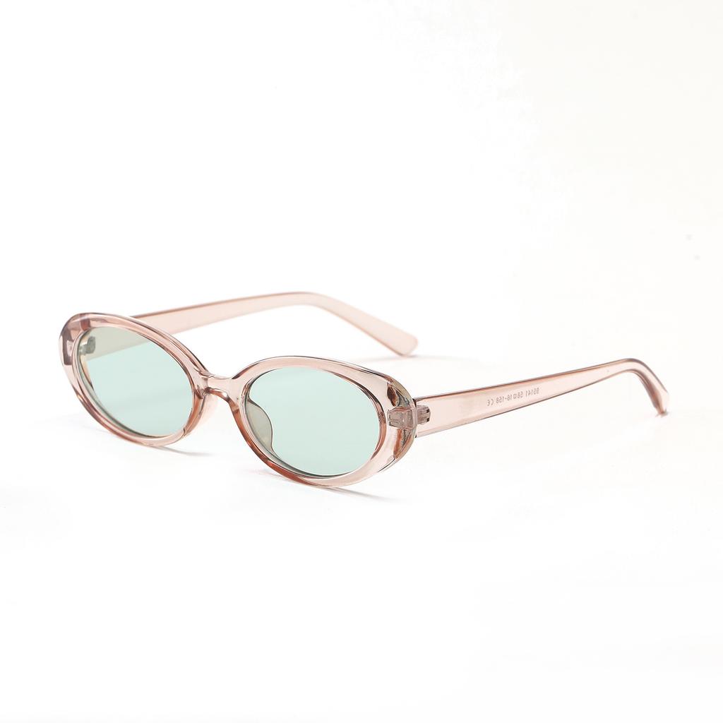2025 new sunglasses Elliptical cat eye black sunglasses for women retro and trendy European and American bloggers,