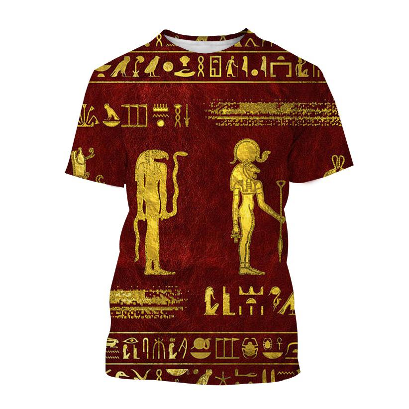 T-Shirts der altägyptischen Kunst Gott Auge Ägyptens 3D-Druck Herren Damen Neu Kurzarm T-Shirt Harajuku Y2k Oberteile Tees Kinderkleidung